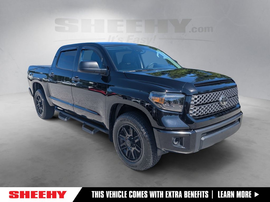 Midnight Black Metallic 2021 Toyota Tundra Pickup Truck Four-Wheel Drive 6-Speed Automatic