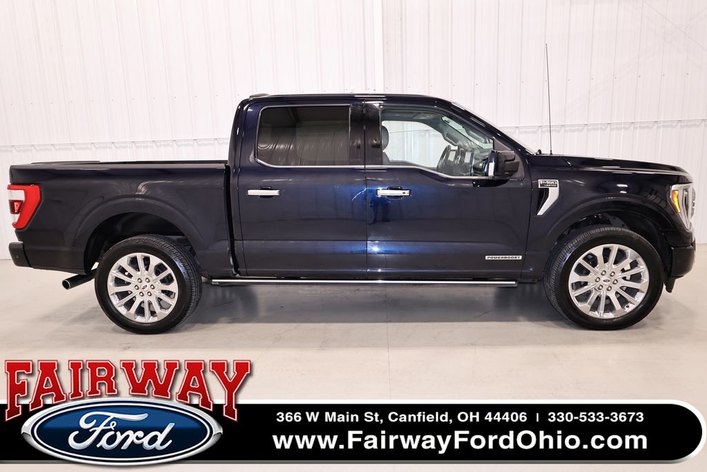 Antimatter Blue Metallic 2021 Ford F-150 Limited SuperCrew 4WD Pickup Truck Four-Wheel Drive Automatic