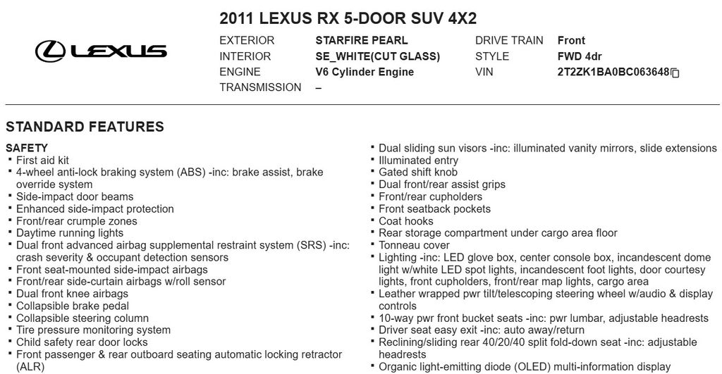 2011 Lexus RX 350 21