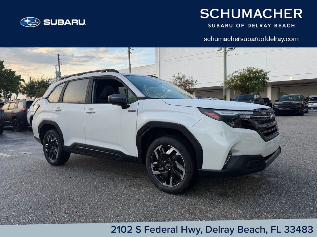 Crystal White 2026 Subaru Forester Hybrid SUV / Crossover All-Wheel Drive Continuously Variable Transmission