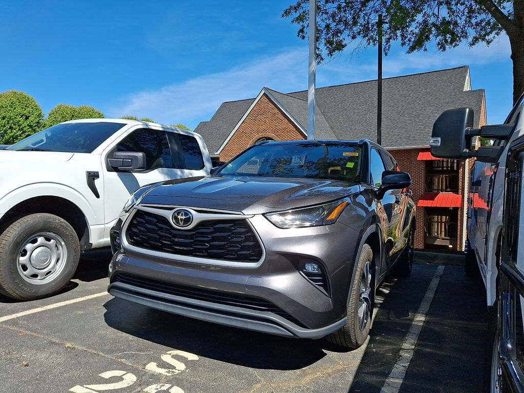 Magnetic Gray Metallic 2023 Toyota Highlander XLE FWD SUV / Crossover Front-Wheel Drive 8-Speed Automatic