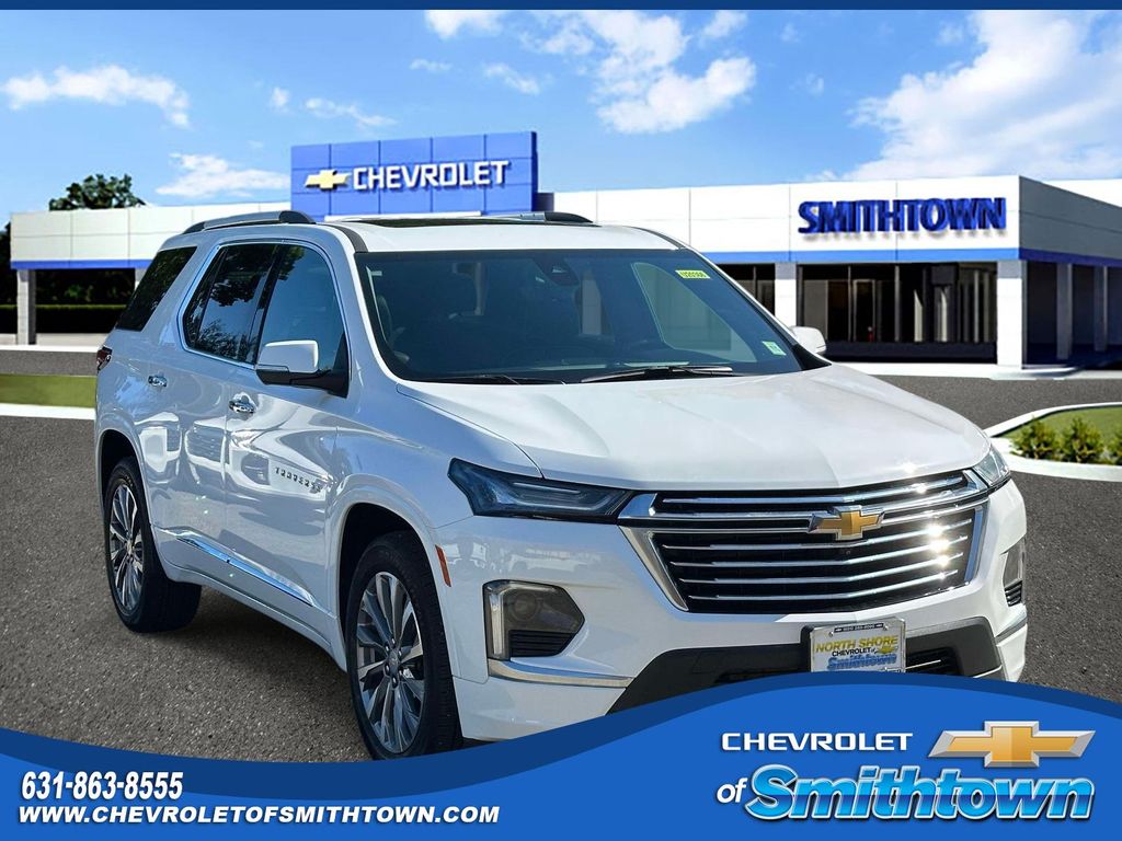 Summit White 2023 Chevrolet Traverse Premier AWD SUV / Crossover Four-Wheel Drive 9-Speed Automatic