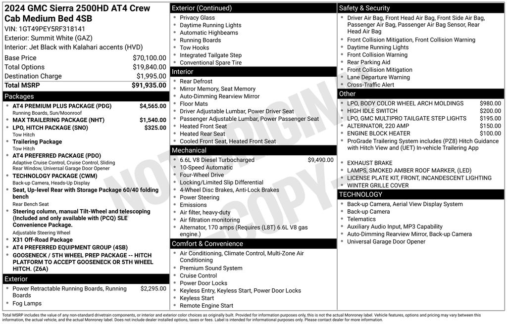 Used Car 2024 Gmc Sierra 2500hd  At4 For Sale Under $80,000 In Austin, Texas