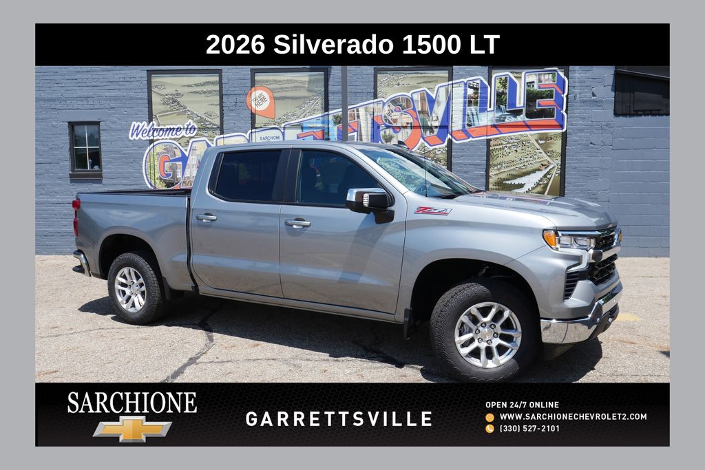 Sterling Gray Metallic 2026 Chevrolet Silverado 1500 Pickup Truck Four-Wheel Drive Automatic