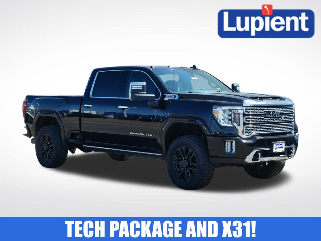 Black (Ebony Twilight Metallic) 2021 GMC Sierra 2500HD Denali Crew Cab 4WD Pickup Truck Four-Wheel Drive Automatic