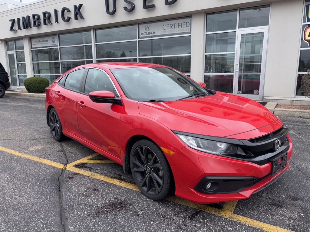 Rallye Red 2020 Honda Civic Sport Sedan FWD Sedan Front-Wheel Drive 6-Speed Manual