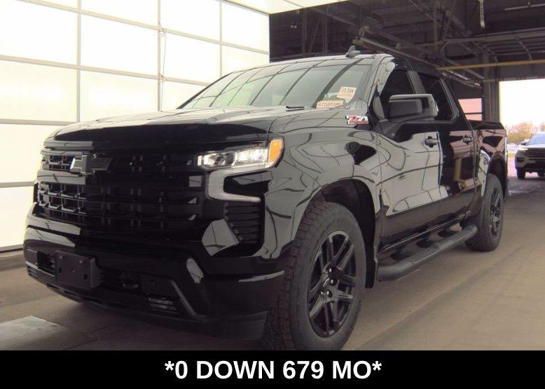 Black 2024 Chevrolet Silverado 1500 RST Crew Cab 4WD Pickup Truck Four-Wheel Drive Automatic