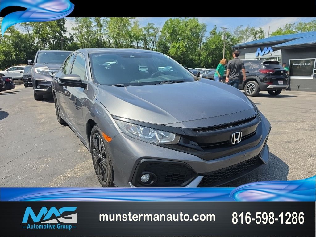 Gray 2019 Honda Civic Hatchback Hatchback Front-Wheel Drive Continuously Variable Transmission