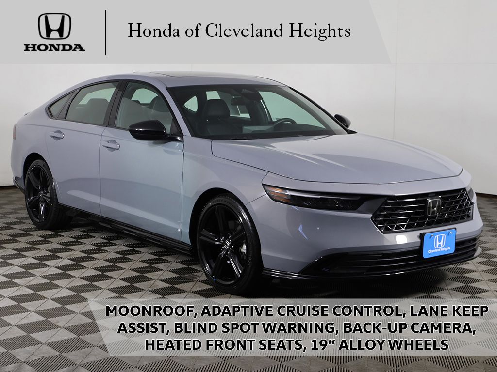 Urban Gray Pearl 2023 Honda Accord Hybrid Sedan Front-Wheel Drive Continuously Variable Transmission