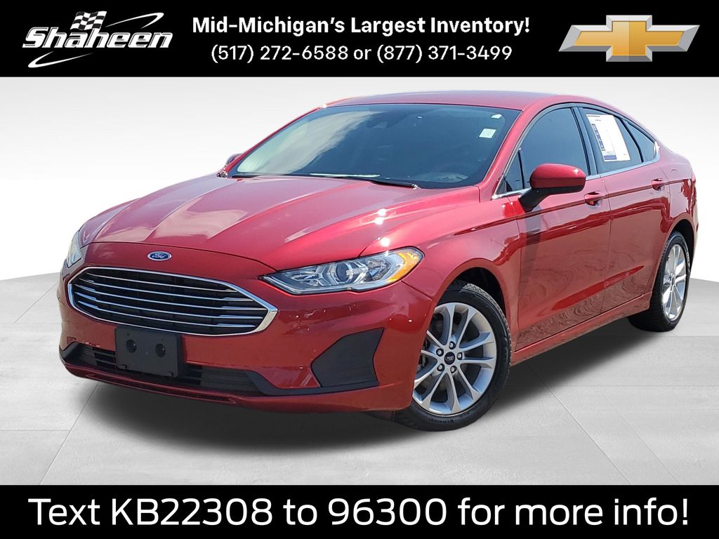 Red Metallic 2020 Ford Fusion Hybrid Sedan Front-Wheel Drive Continuously Variable Transmission