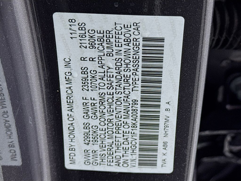 Used Car 2019 Honda Accord  Lx For Sale Under $25,000 In Austin, Texas