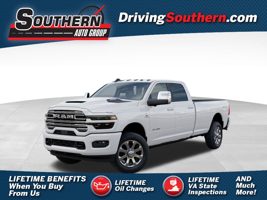 Bright White Clearcoat 2026 RAM 2500 Laramie Crew Cab LB 4WD Pickup Truck Four-Wheel Drive 8-Speed Automatic