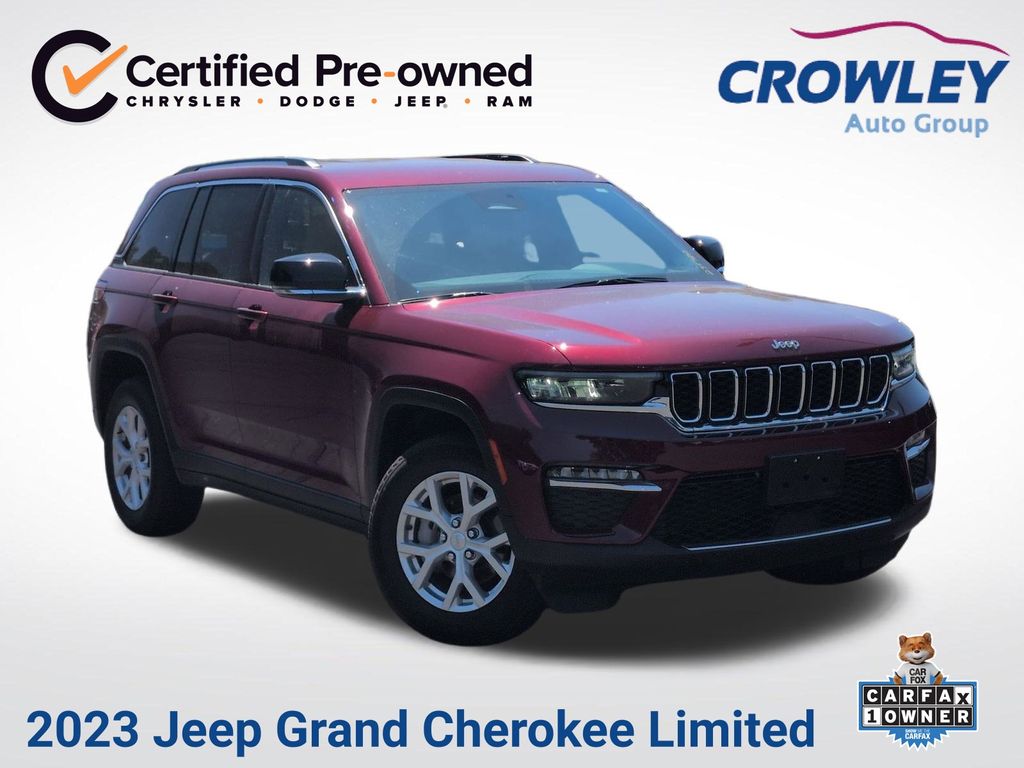 Velvet Red Pearlcoat 2023 Jeep Grand Cherokee SUV / Crossover Four-Wheel Drive 8-Speed Automatic