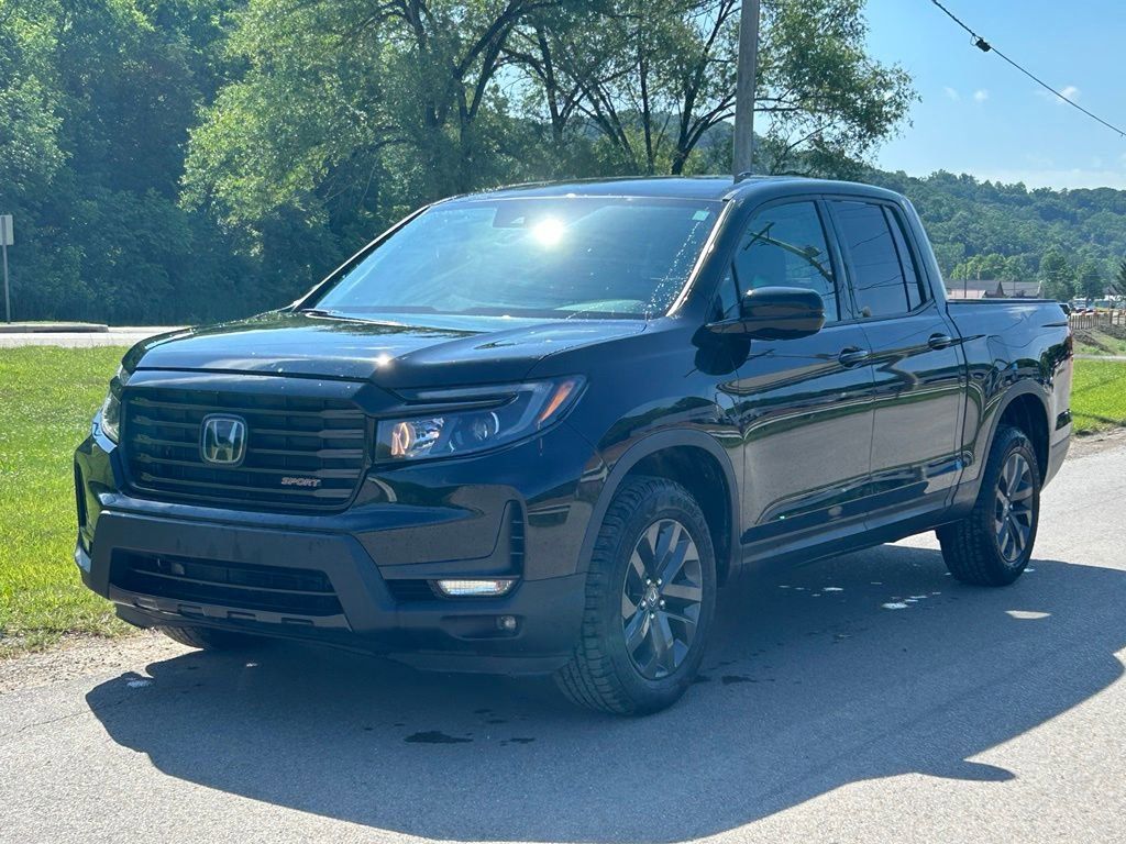 Black 2022 Honda Ridgeline Sport AWD Pickup Truck All-Wheel Drive 9-Speed Automatic