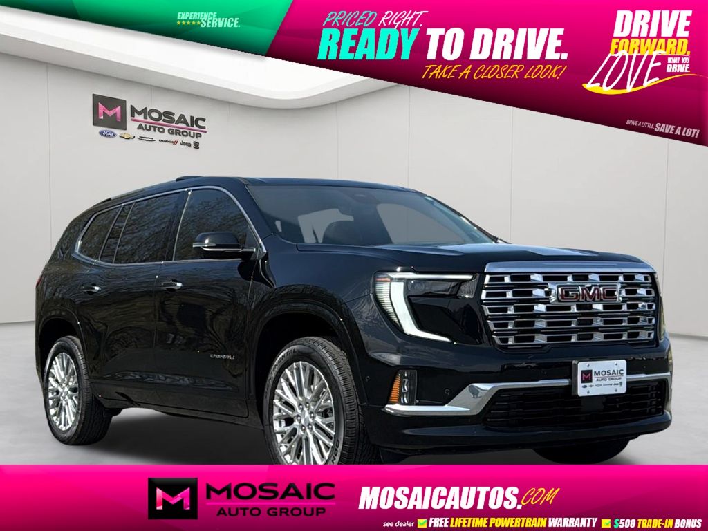 Black 2025 GMC Acadia Denali AWD SUV / Crossover Four-Wheel Drive 8-Speed Automatic