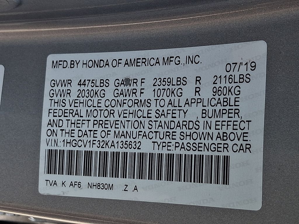 2019 Honda Accord Sport Silver at Honda North
