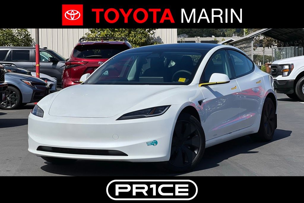 Pearl White Multi-Coat 2025 Tesla Model 3 Long Range RWD Sedan Rear-Wheel Drive 1-Speed Automatic