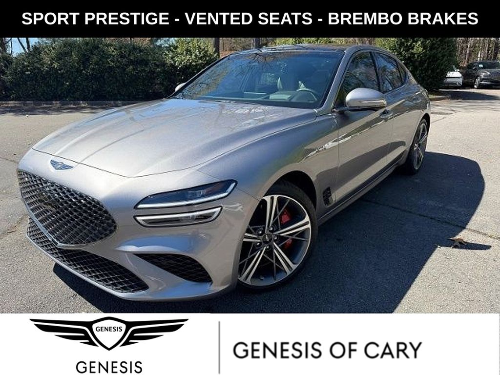 Savile Silver 2025 Genesis G70 3.3T Sport Prestige RWD Sedan Rear-Wheel Drive 8-Speed Automatic