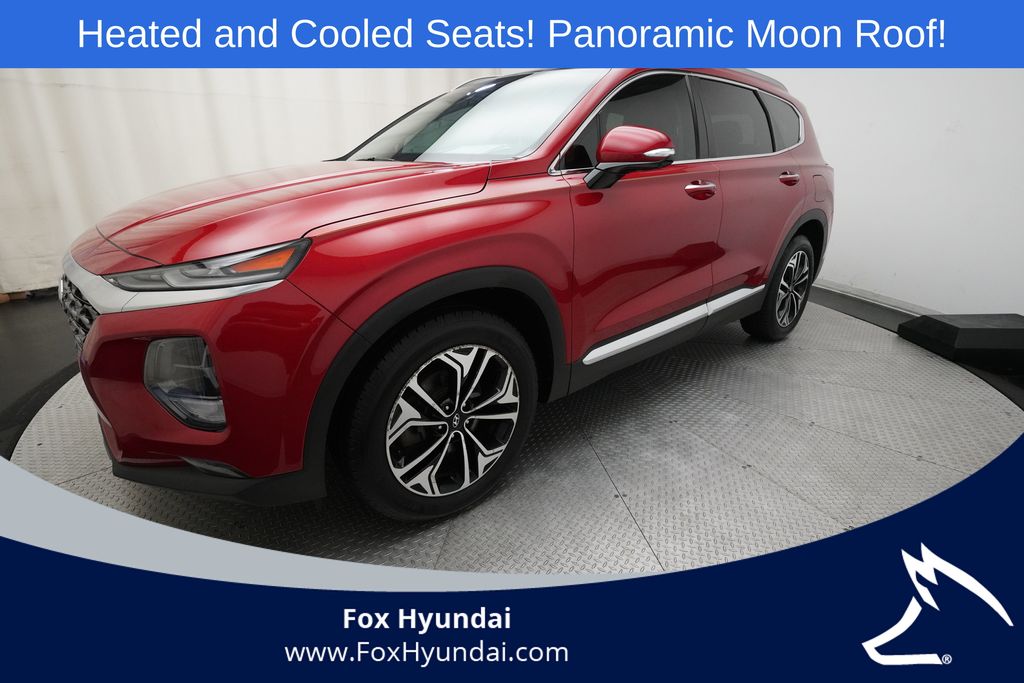 Scarlet Red 2019 Hyundai Santa Fe SUV / Crossover Front-Wheel Drive 8-Speed Automatic