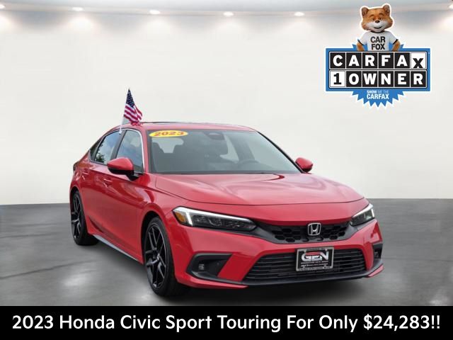 Red 2023 Honda Civic Hatchback Hatchback Front-Wheel Drive Continuously Variable Transmission