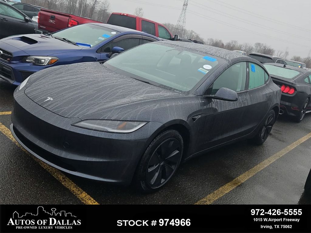 Gray 2025 Tesla Model 3 Long Range RWD Sedan Rear-Wheel Drive 1-Speed Automatic