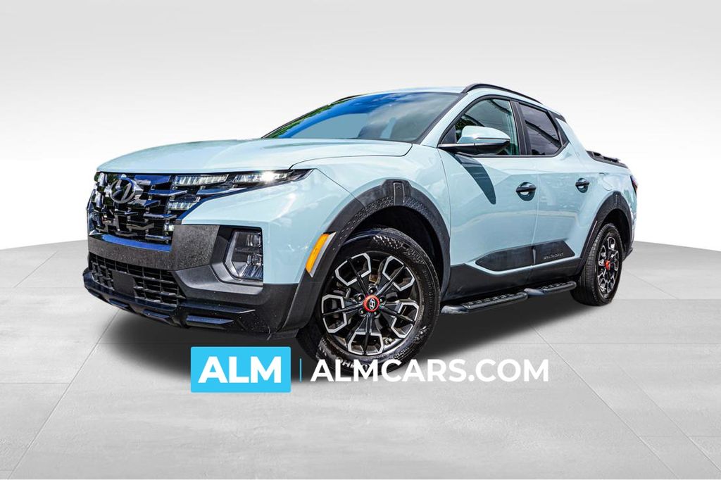 Blue / Stone 2024 Hyundai Santa Cruz Pickup Truck All-Wheel Drive Automatic