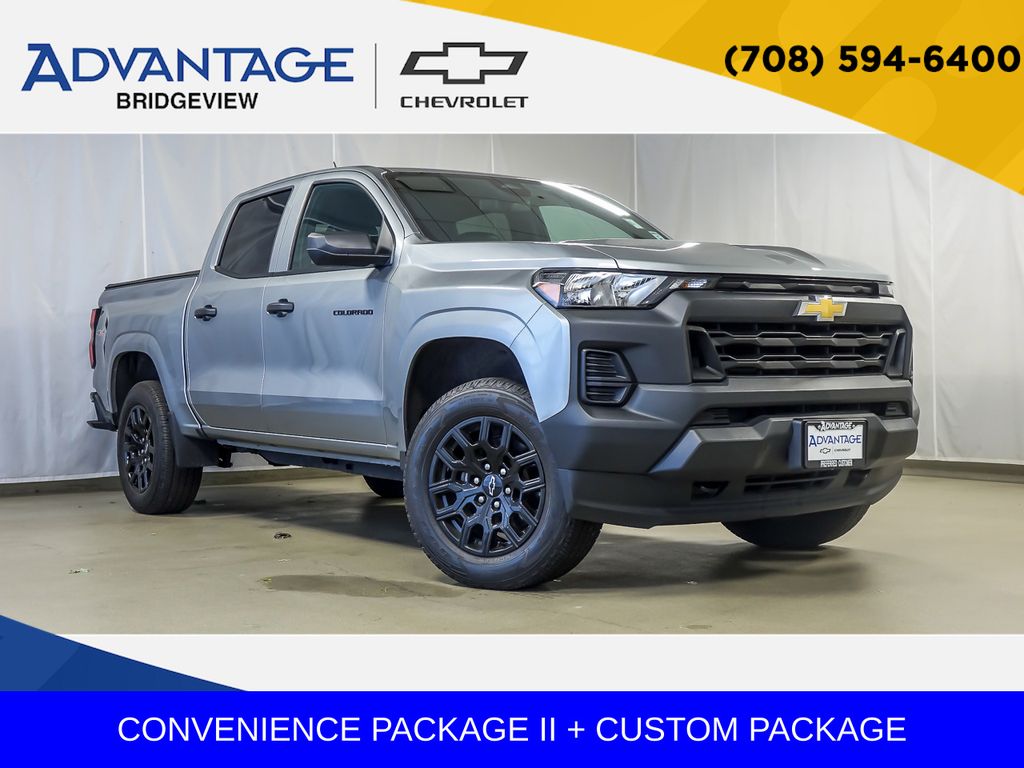 Sterling Gray Metallic 2025 Chevrolet Colorado Work Truck Crew Cab 4WD Pickup Truck Four-Wheel Drive 8-Speed Automatic