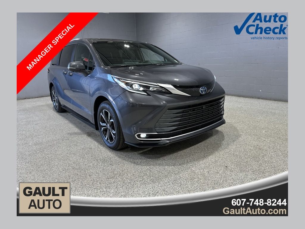 Magnetic Gray Metallic 2025 Toyota Sienna Platinum 7-Passenger AWD Minivan All-Wheel Drive Continuously Variable Transmission