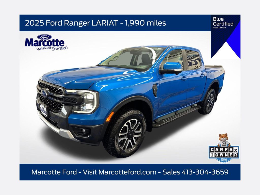 Blue Metallic 2025 Ford Ranger Pickup Truck Four-Wheel Drive Automatic