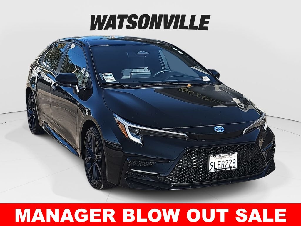 Midnight Black Metallic 2024 Toyota Corolla Hybrid SE FWD Sedan Front-Wheel Drive Continuously Variable Transmission