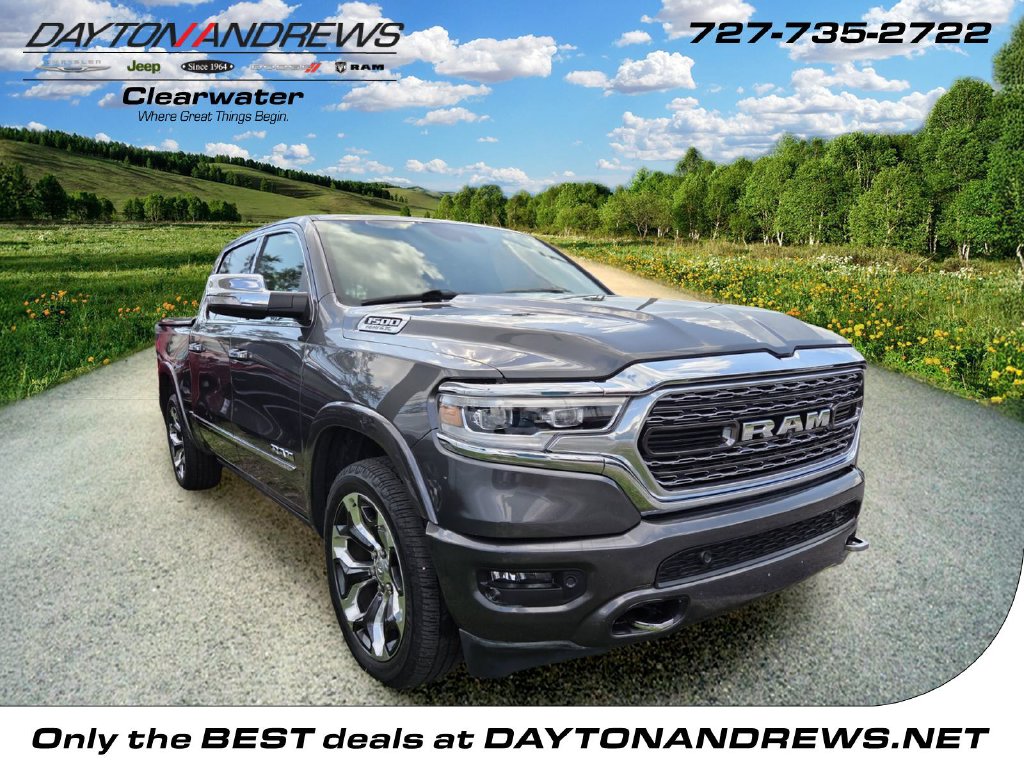Gray (Granite Crystal Metallic Clearcoat) 2019 RAM 1500 Pickup Truck Four-Wheel Drive 8-Speed Automatic