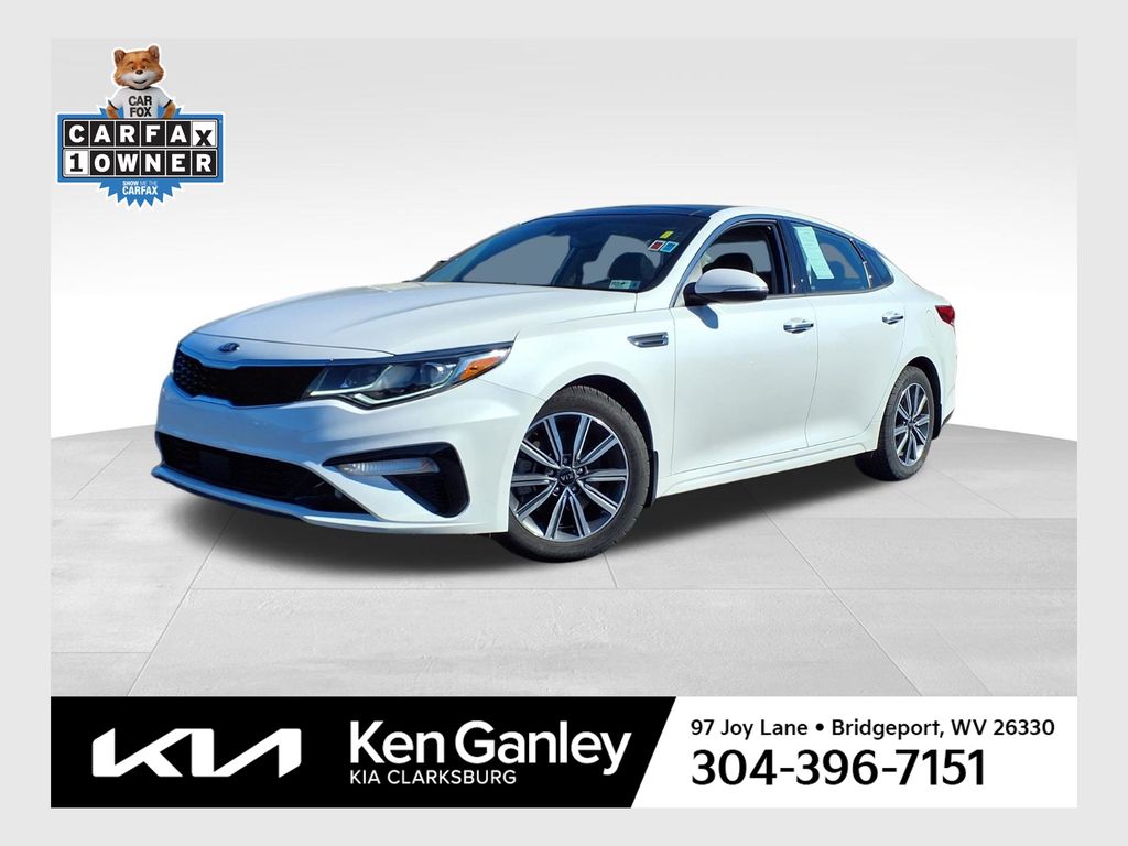 Snow White Pearl 2019 Kia Optima EX FWD Sedan 7-Speed Automatic