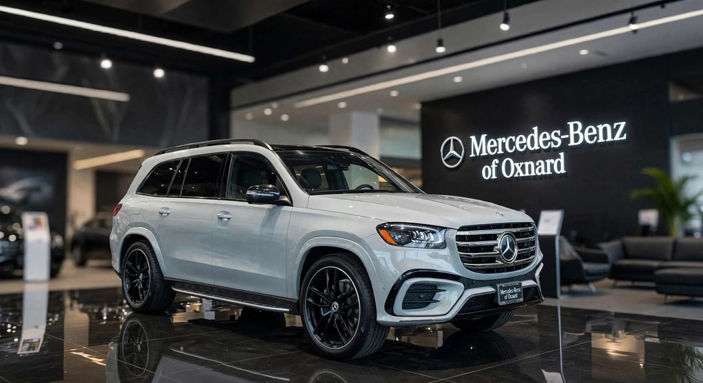 Gray (MANUFAKTUR Alpine Grey) 2025 Mercedes-Benz GLS SUV / Crossover All-Wheel Drive 9-Speed Automatic