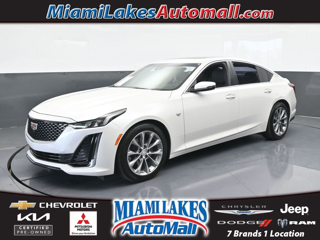 Crystal White Tricoat 2020 Cadillac CT5 Premium Luxury Sedan RWD Sedan Rear-Wheel Drive Automatic