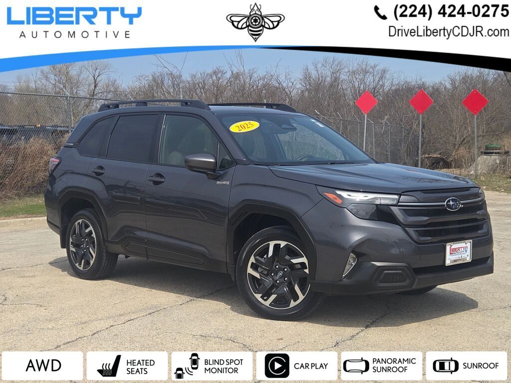 Magnetite Gray Metallic 2025 Subaru Forester Hybrid Premium AWD SUV / Crossover All-Wheel Drive Continuously Variable Transmission