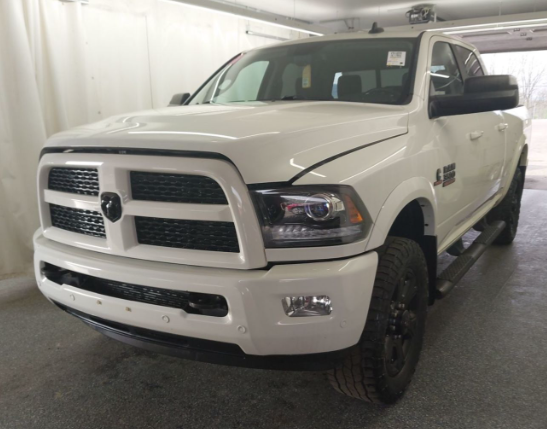 Pearl White 2017 RAM 3500 Pickup Truck Four-Wheel Drive 6-Speed Automatic