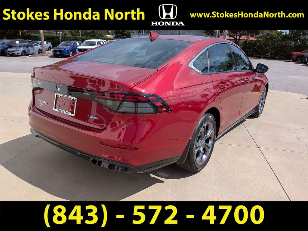 2025 Honda Accord Hybrid EX-L Red at Stokes Honda North