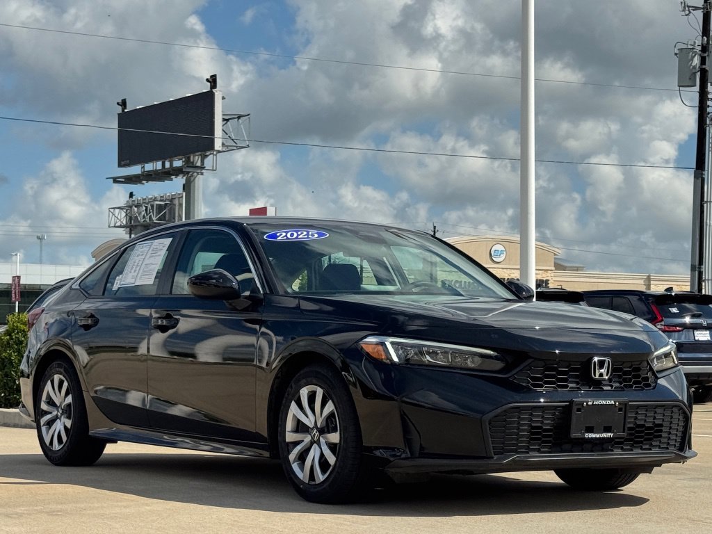 2025 Honda Civic LX Black at Baytown Hyundai