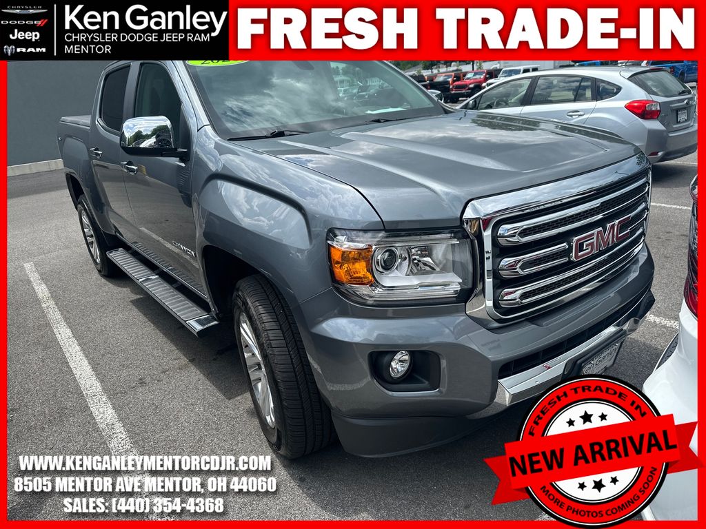 Gray (Satin Steel Metallic) 2020 GMC Canyon SLT Crew Cab 4WD Pickup Truck Four-Wheel Drive 8-Speed Automatic