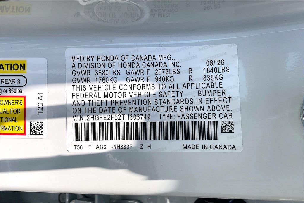 New 2026 Honda Civic Sedan Sedan