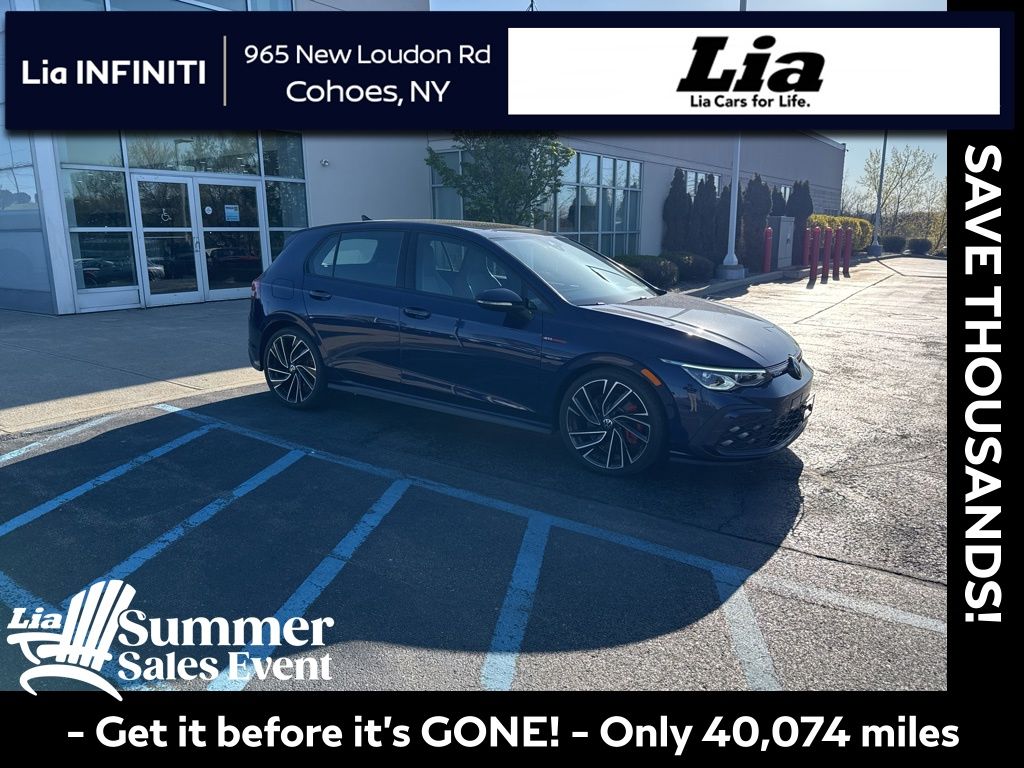 Atlantic Blue Metallic 2022 Volkswagen Golf GTI 2.0T Autobahn FWD Hatchback Front-Wheel Drive 7-Speed Dual Clutch