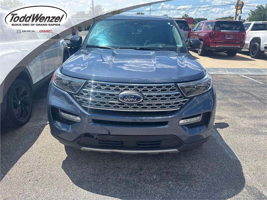 Blue Metallic 2021 Ford Explorer Hybrid SUV / Crossover All-Wheel Drive Automatic