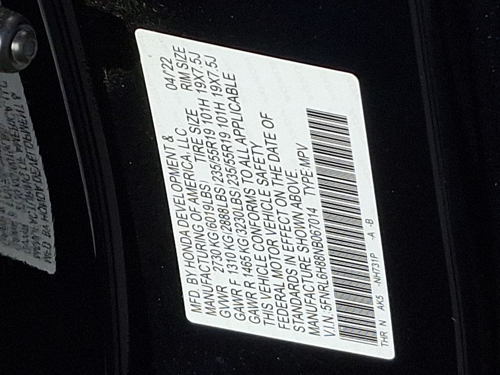 2022 Honda Odyssey Touring 32
