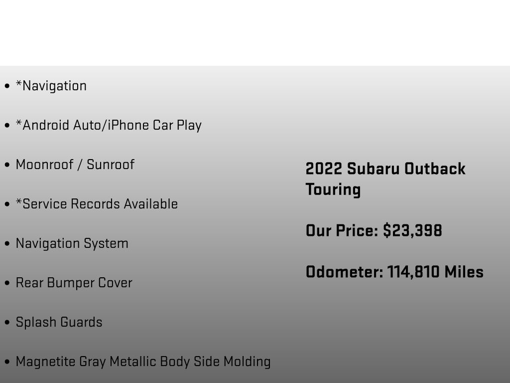 2022 Subaru Outback Touring Gray at Rafferty Subaru