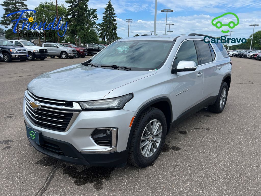 Silver Ice Metallic 2022 Chevrolet Traverse SUV / Crossover Four-Wheel Drive 9-Speed Automatic