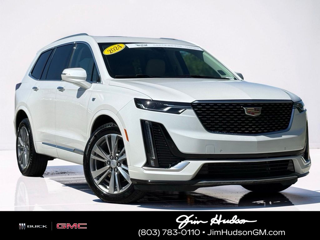 Crystal White 2024 Cadillac XT6 Premium Luxury AWD SUV / Crossover Four-Wheel Drive 9-Speed Automatic