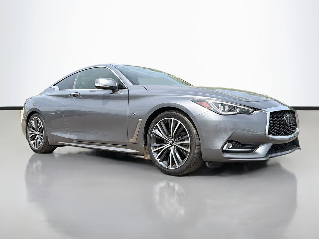 Gray (Graphite Shadow) 2020 INFINITI Q60 3.0t Luxe Coupe RWD Coupe Rear-Wheel Drive 7-Speed Automatic
