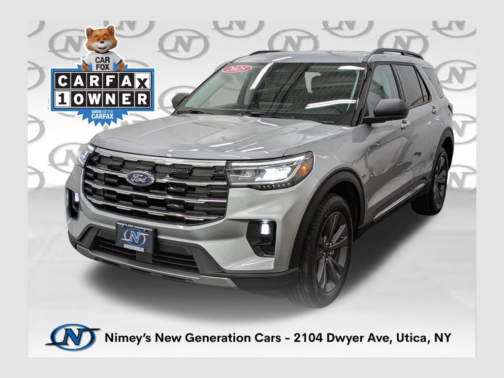 Iconic Silver Metallic 2025 Ford Explorer SUV / Crossover All-Wheel Drive Automatic