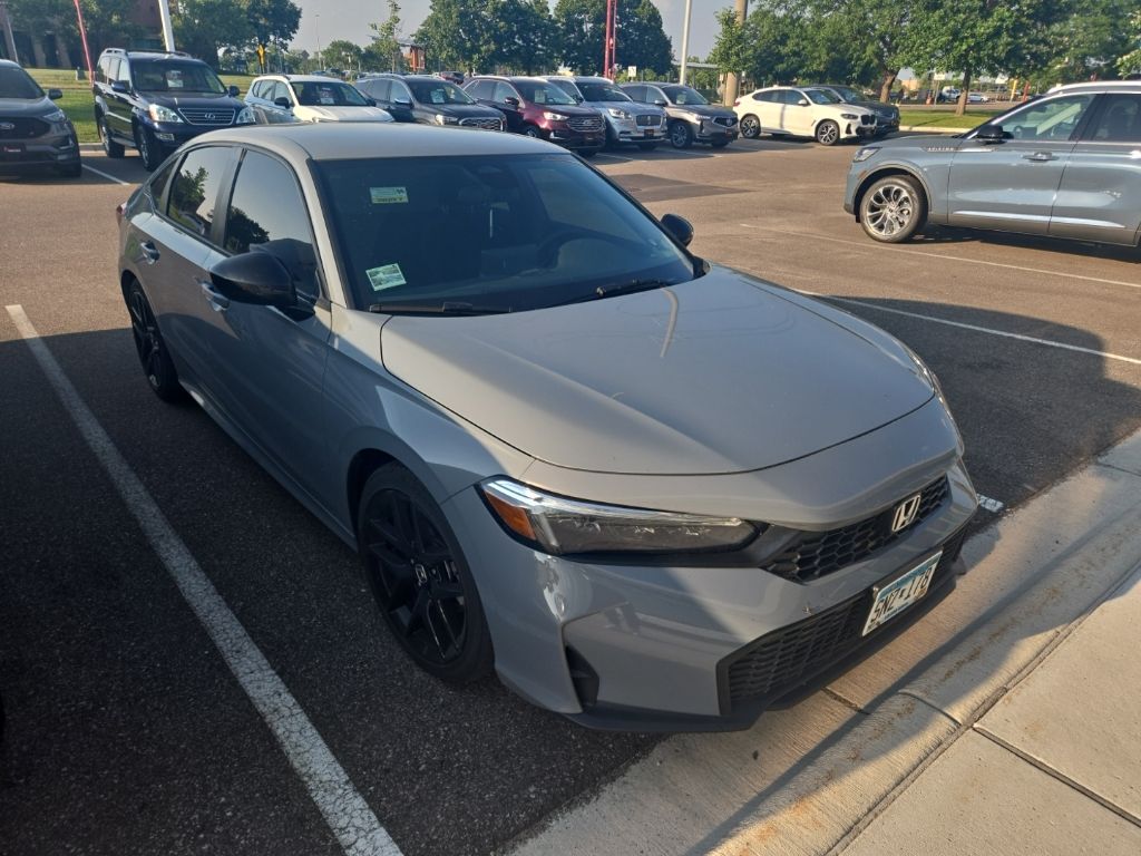 Urban Gray Pearl 2025 Honda Civic Sedan Front-Wheel Drive Continuously Variable Transmission