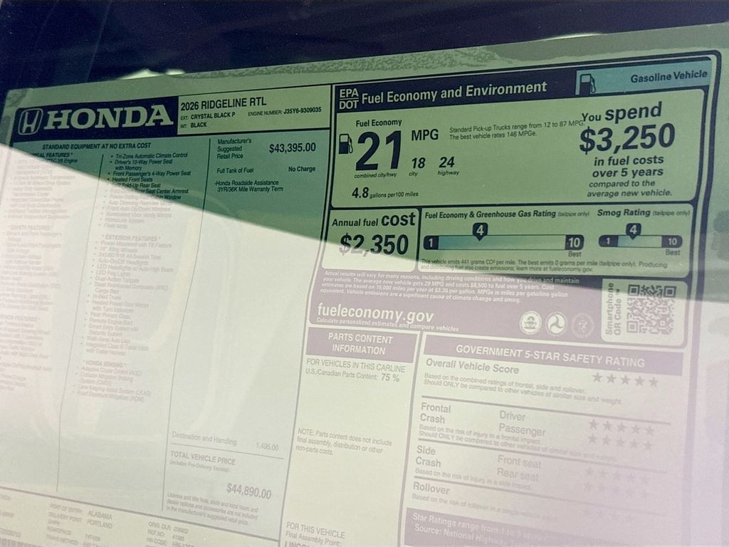 2026 Honda Ridgeline RTL